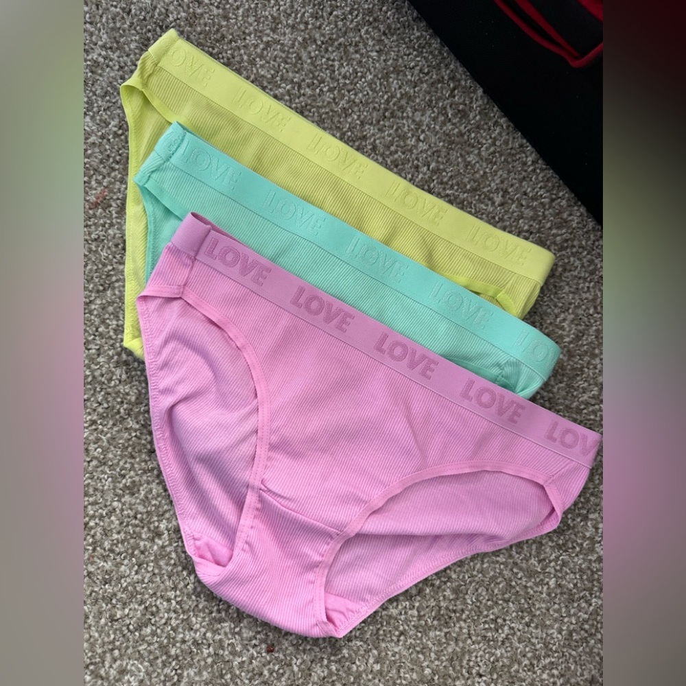 Set of Three 'Love' Print Panties